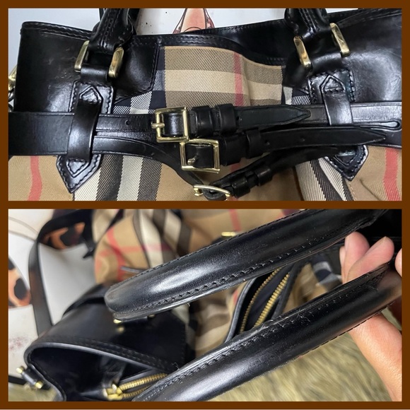 Burberry Briddle Tote Black Shoulder Bag - Picture 8 of 16